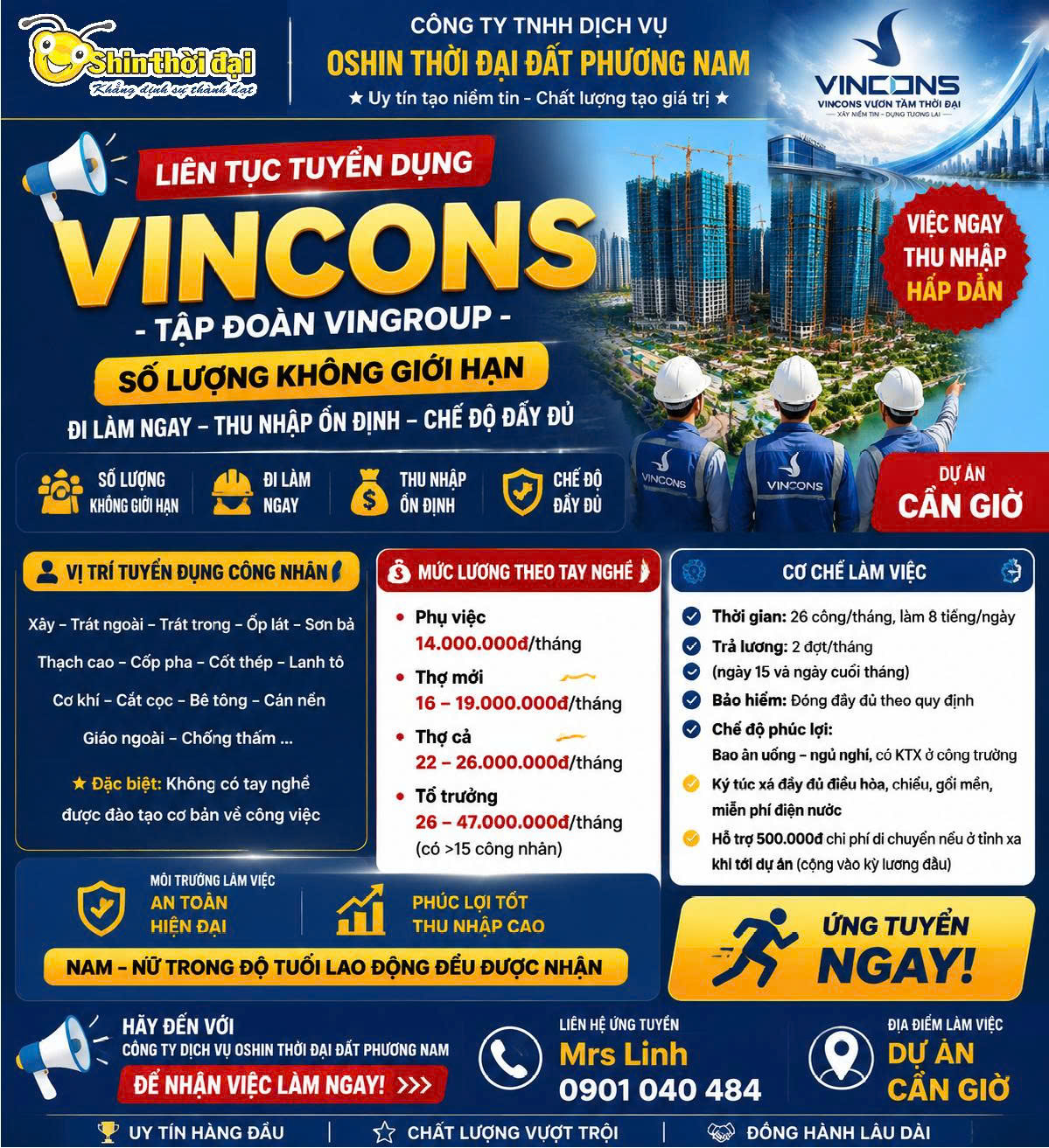 Quyền Lợi Nhân Viên Tại Oshin Thời Đại – Đất Phương Nam